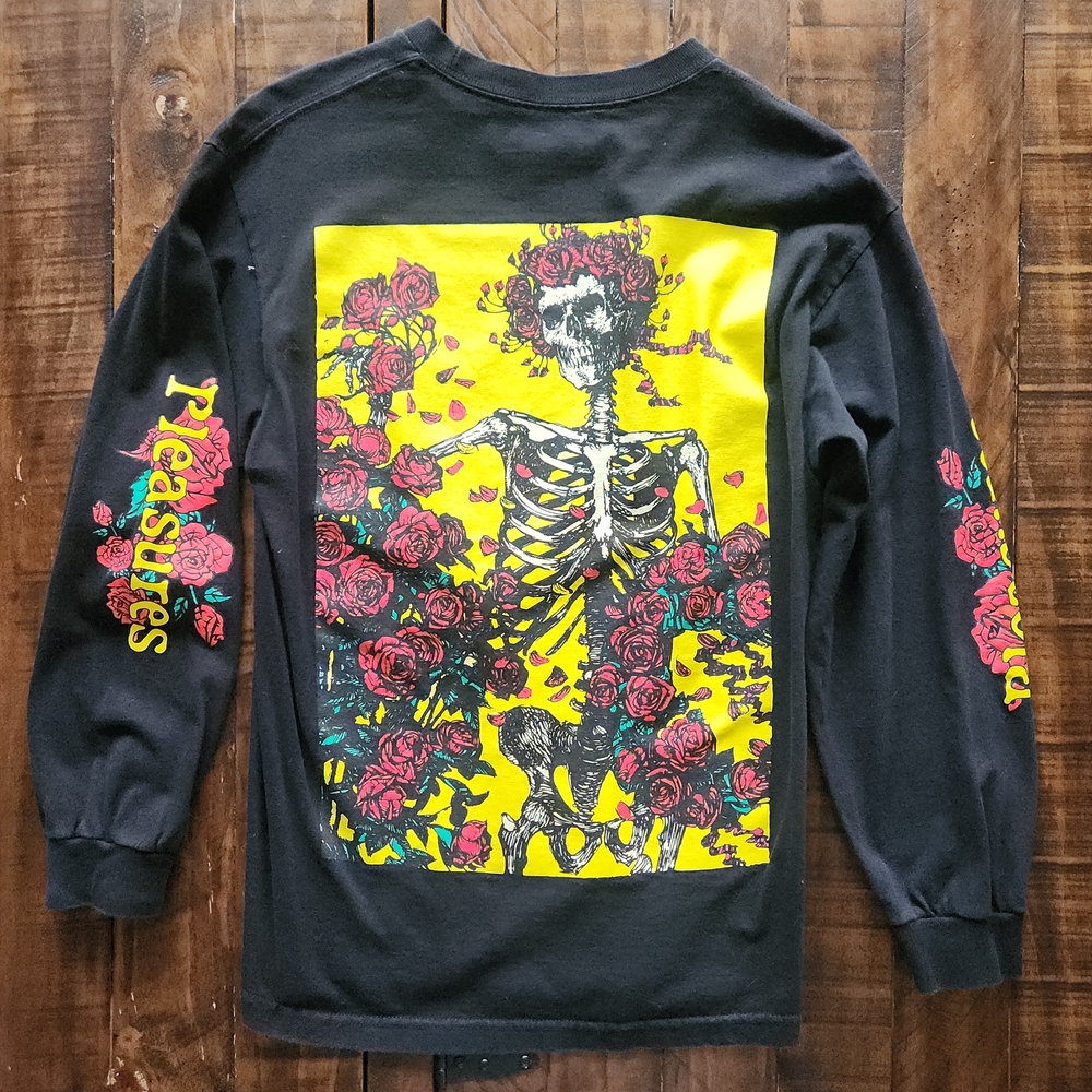 Black Long Sleeve Skeleton Graphic Tee